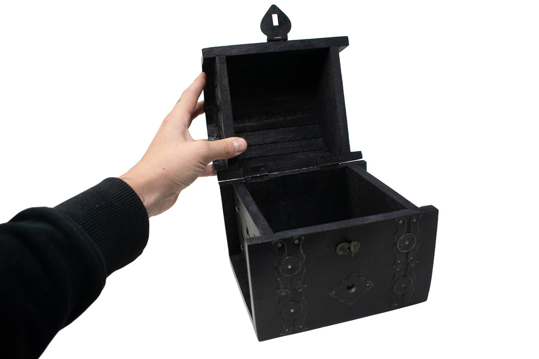 triple moon knotwork wood box