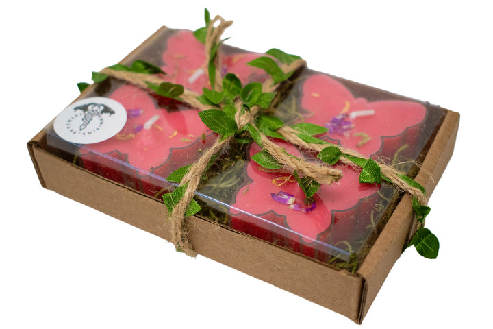 Forest witch butterfly tealight candles