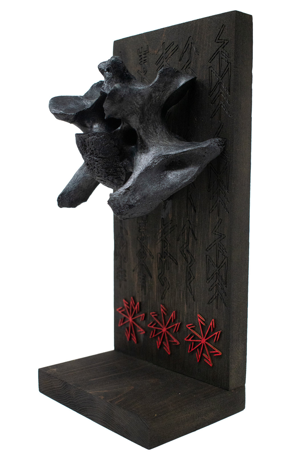 Blackened Cow Vertebra Connection to the Gods Altar