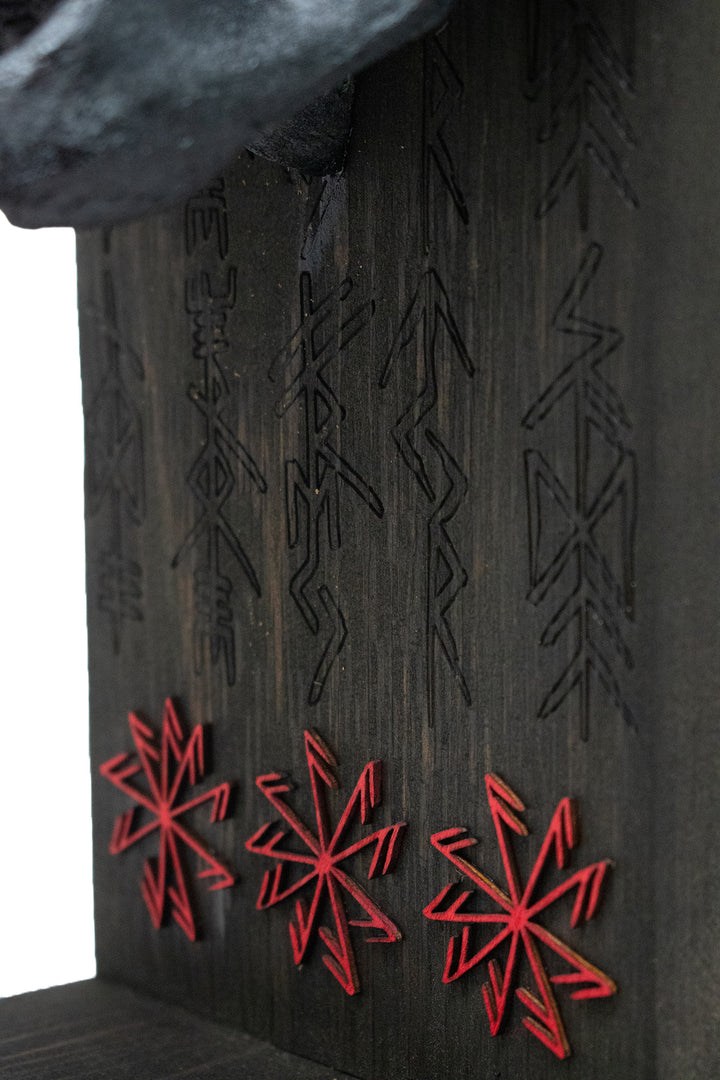 Blackened Cow Vertebra Connection to the Gods Altar