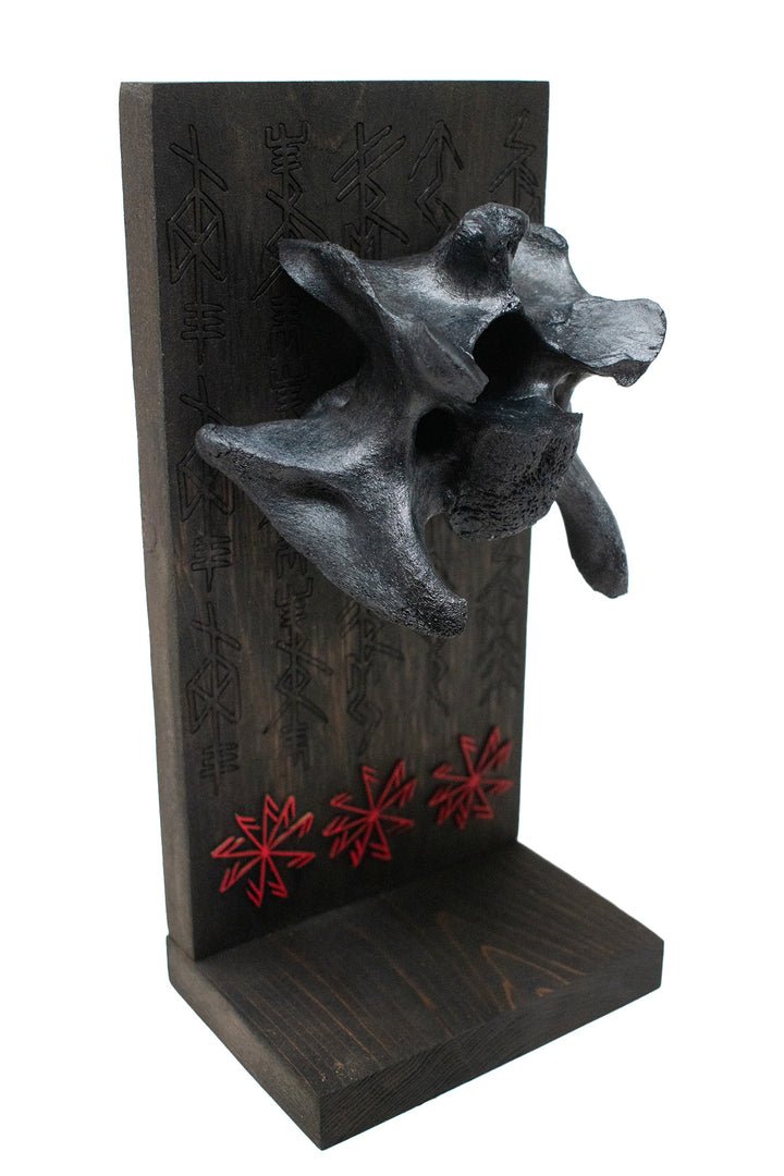 Blackened Cow Vertebra Connection to the Gods Altar