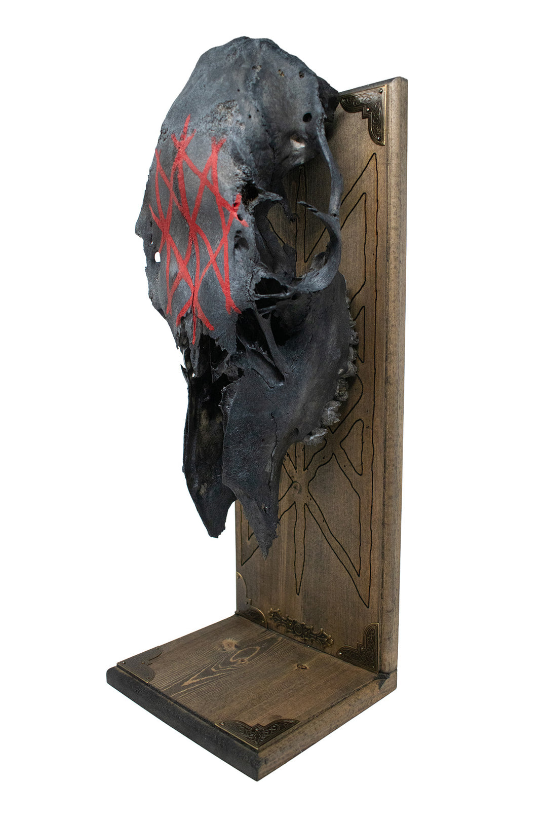 Blackened Elk Skull & Web of Wyrd Altar