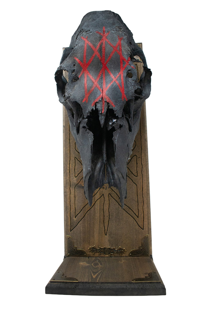 Blackened Elk Skull & Web of Wyrd Altar