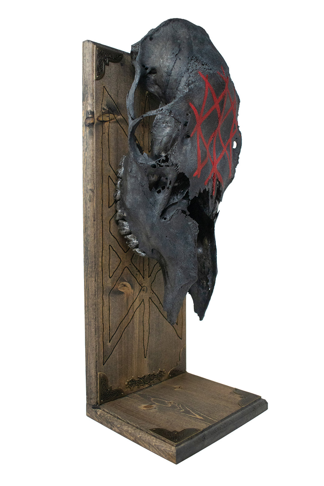 Blackened Elk Skull & Web of Wyrd Altar