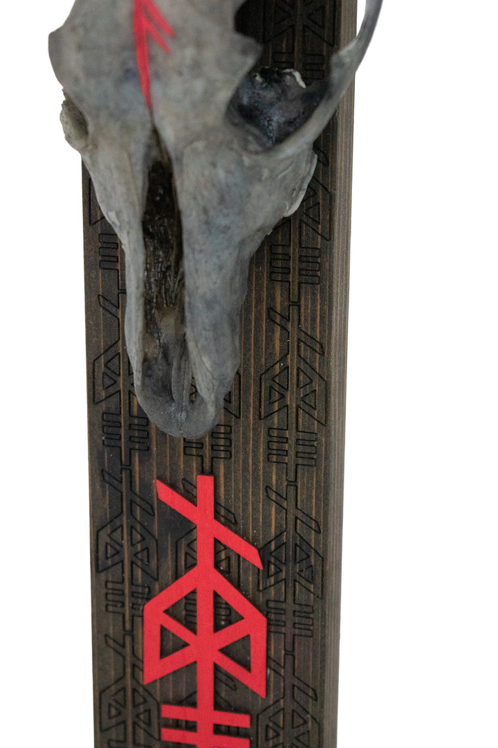 Blackened Coyote Skull & Odin Bindrune Wall Hanger