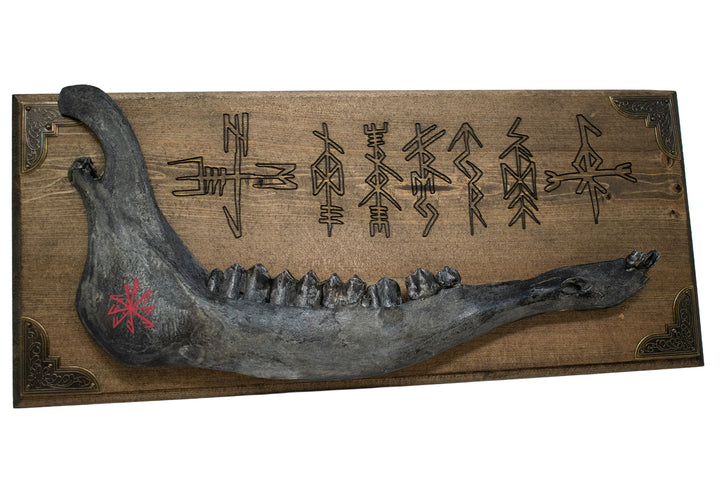 Connection to the Gods Stave Elk Jawbone Wall Hanger