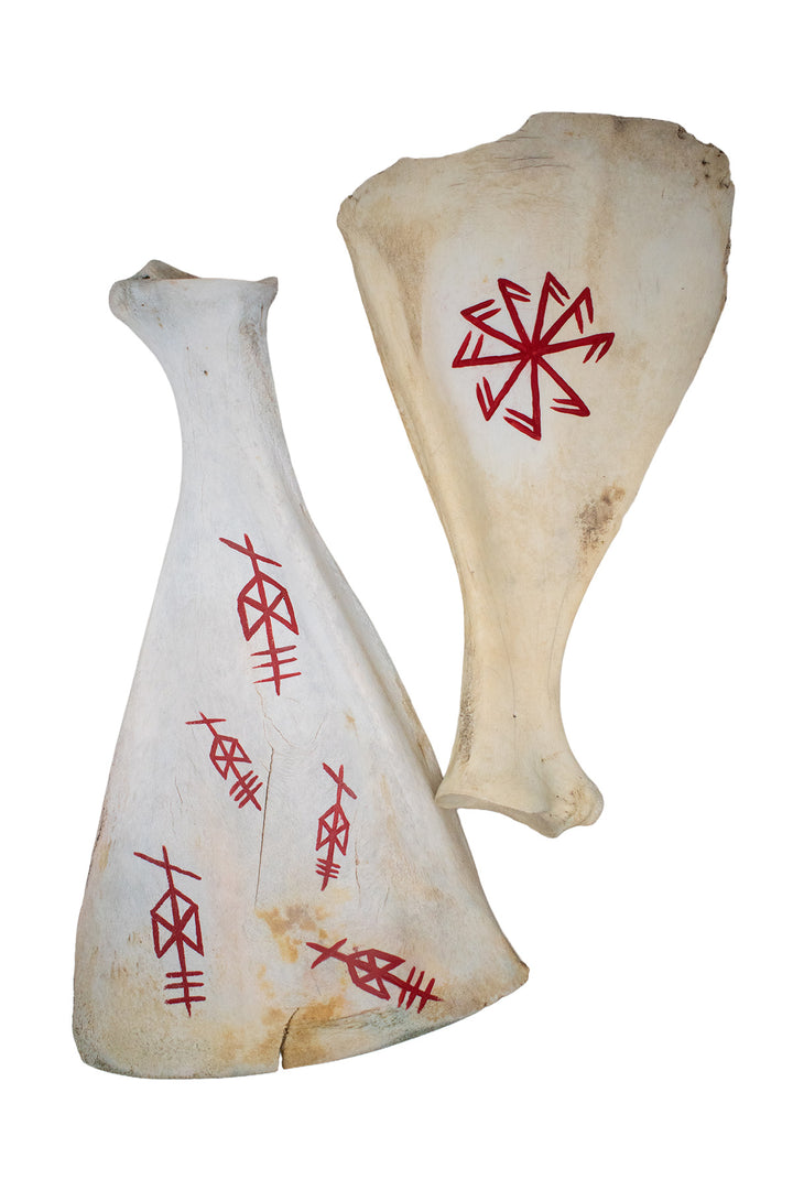 Hand Painted Elk Scapula Ritual Bone