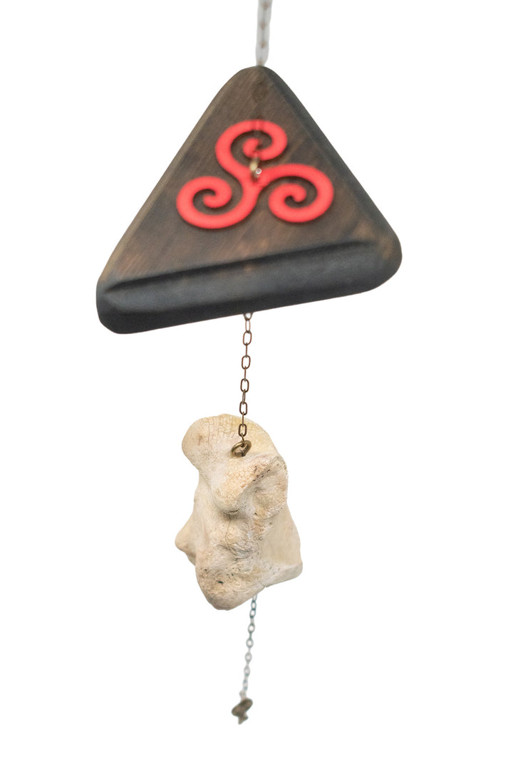 Triskelion & Cow Bone Ritual Chime