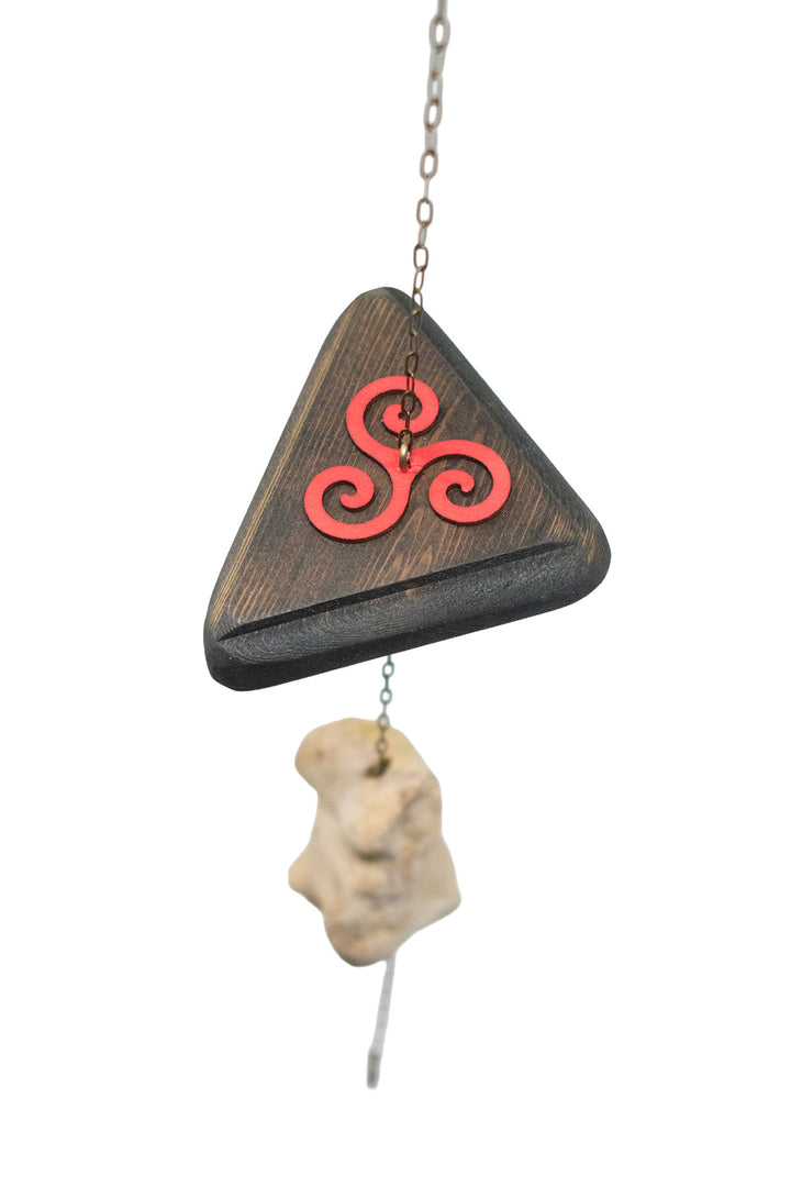 Triskelion & Cow Bone Ritual Chime