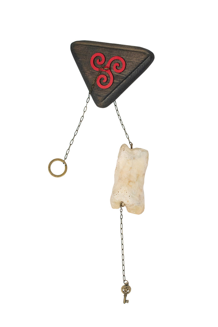 Triskelion & Cow Bone Ritual Chime