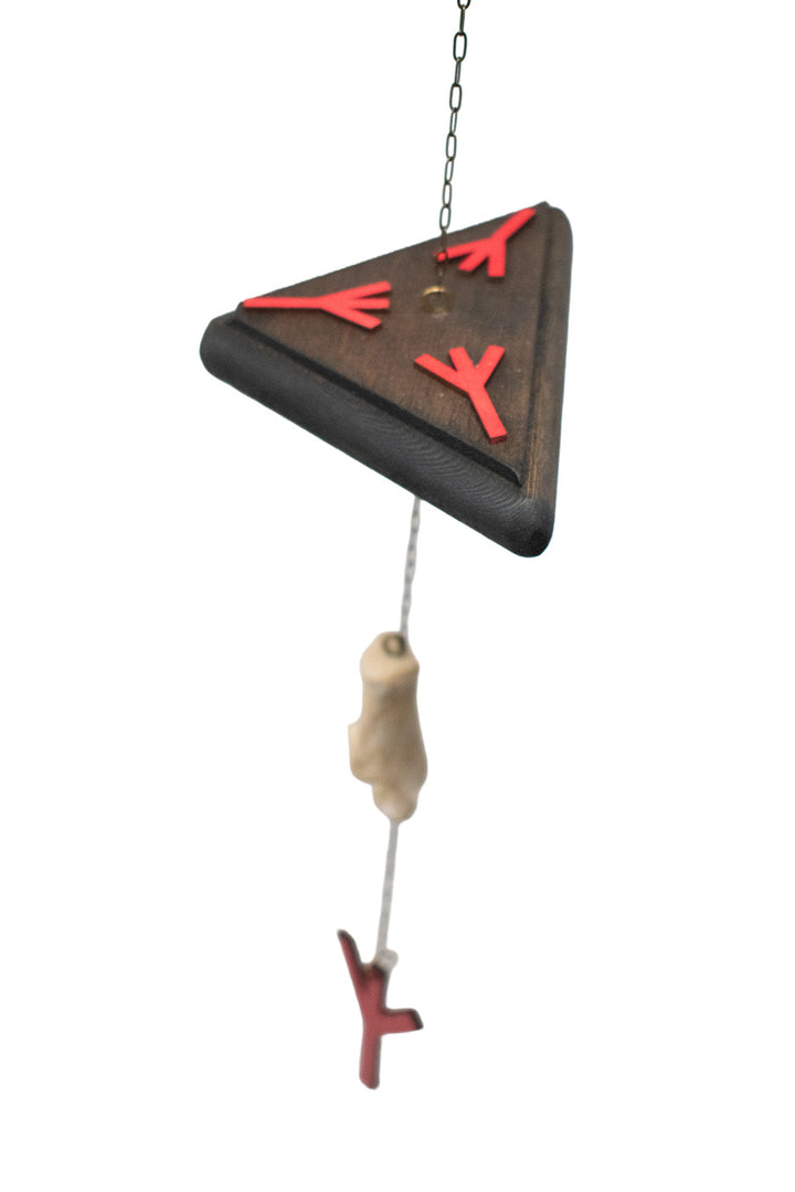 Algiz Rune & Wolf Bone Protection Chime