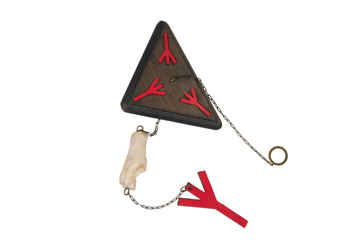Algiz Rune & Wolf Bone Protection Chime