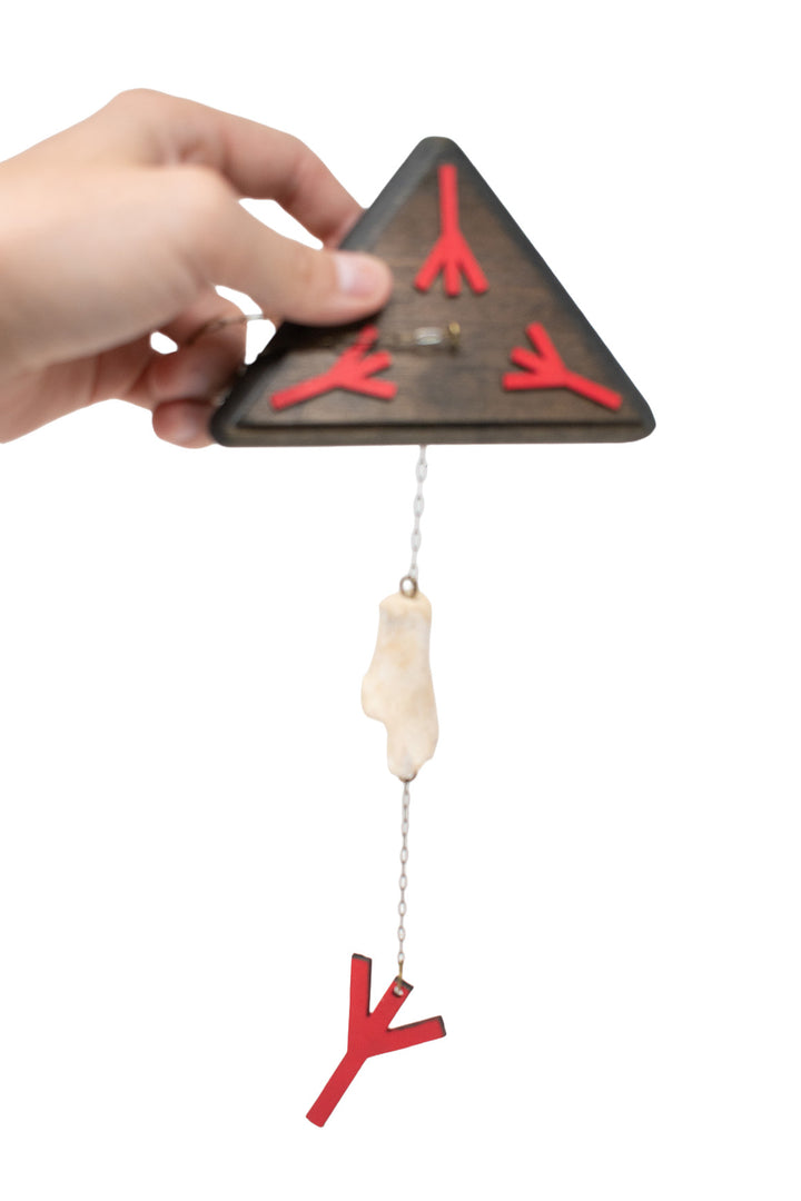 Algiz Rune & Wolf Bone Protection Chime