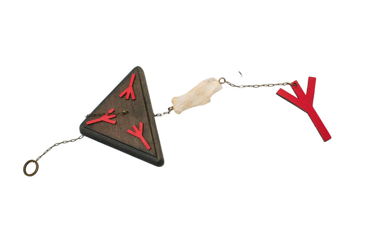 Algiz Rune & Wolf Bone Protection Chime