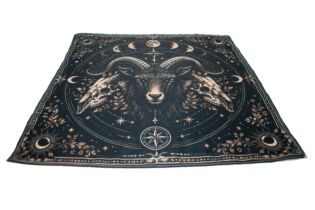 Ram & Moon Phase Altar Cloth
