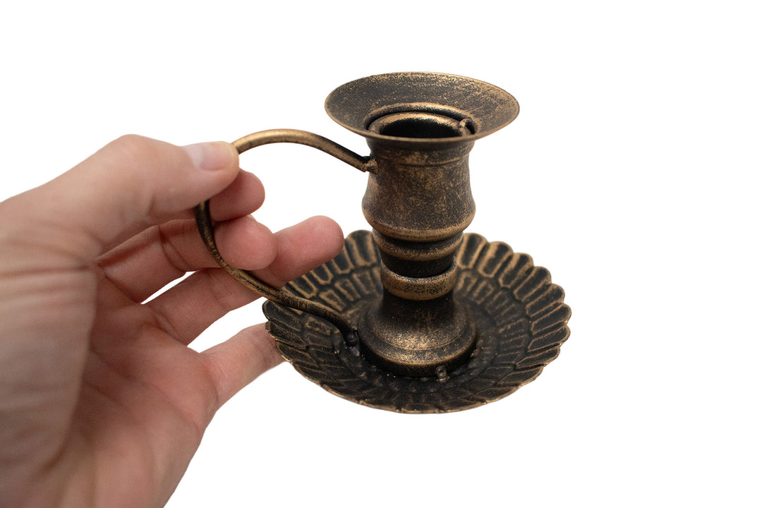 Ornate Metal Ritual Candle Holder