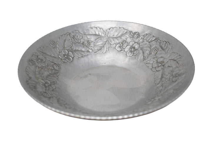 Ornate Floral Metal Offering Bowl