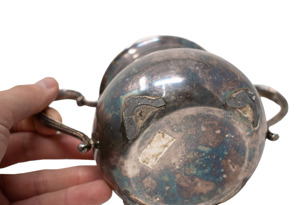 Vintage Silver Tone Offering Cauldron