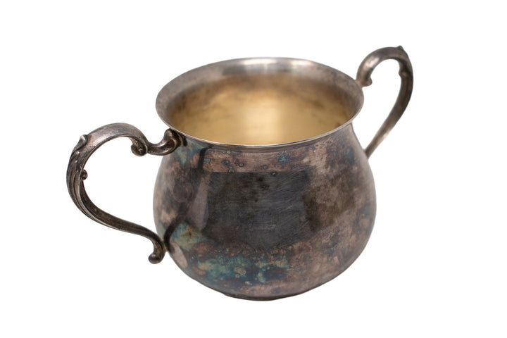 Vintage Silver Tone Offering Cauldron