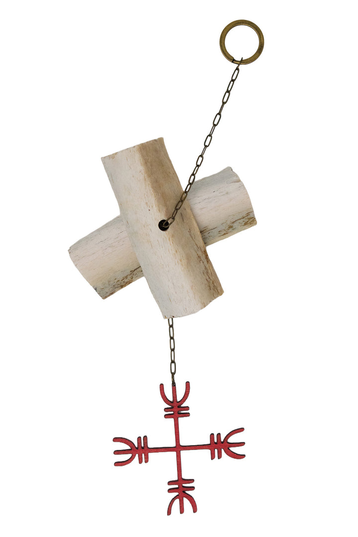 Cow Rib Bone Protection Chime with Warding Sigil