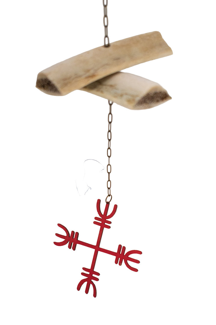 Cow Rib Bone Protection Chime with Warding Sigil