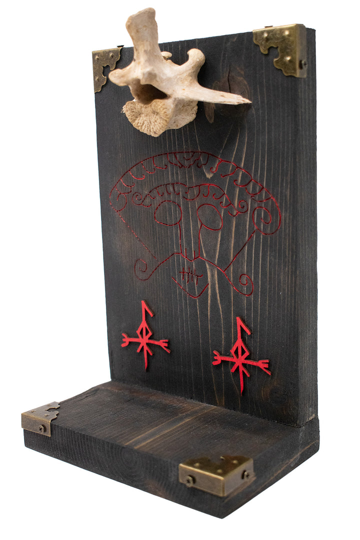 Loki Norse God Altar - Snaptun Stone & Invocation Bindrunes