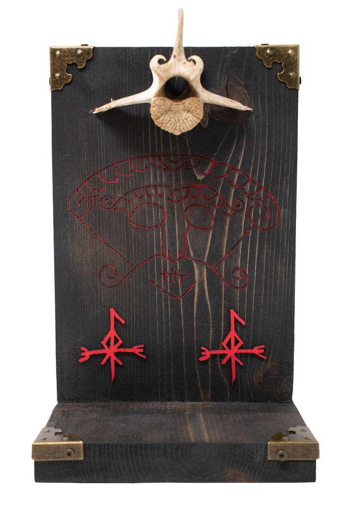 Loki Norse God Altar - Snaptun Stone & Invocation Bindrunes