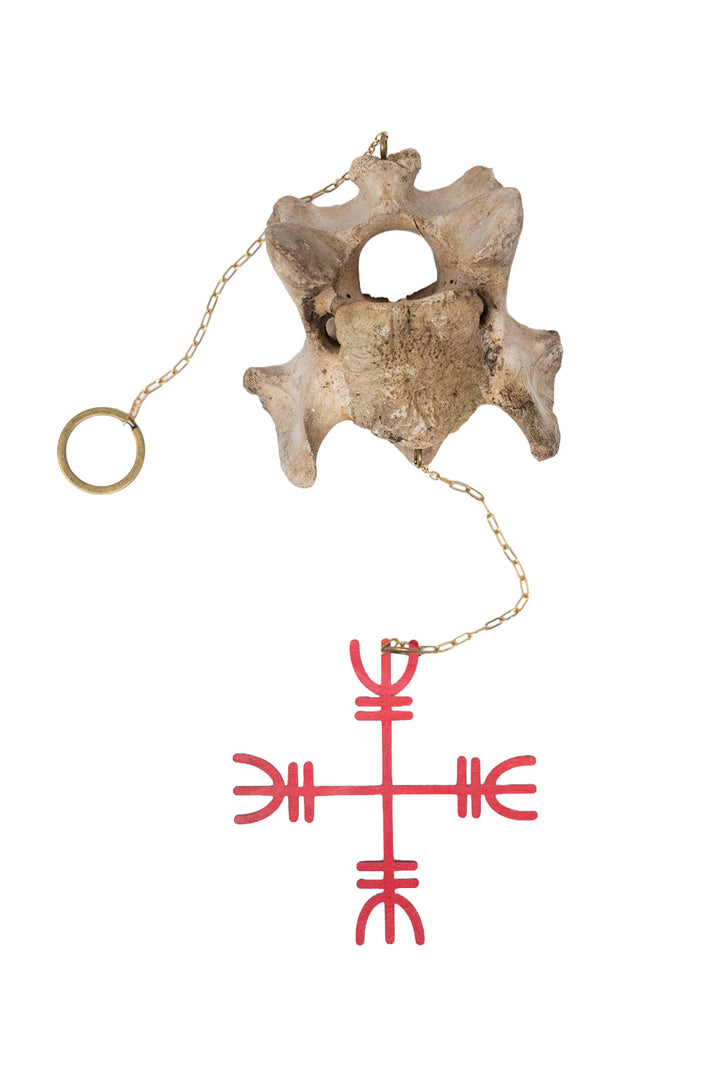 Cow Vertebra Warding Stave Chime