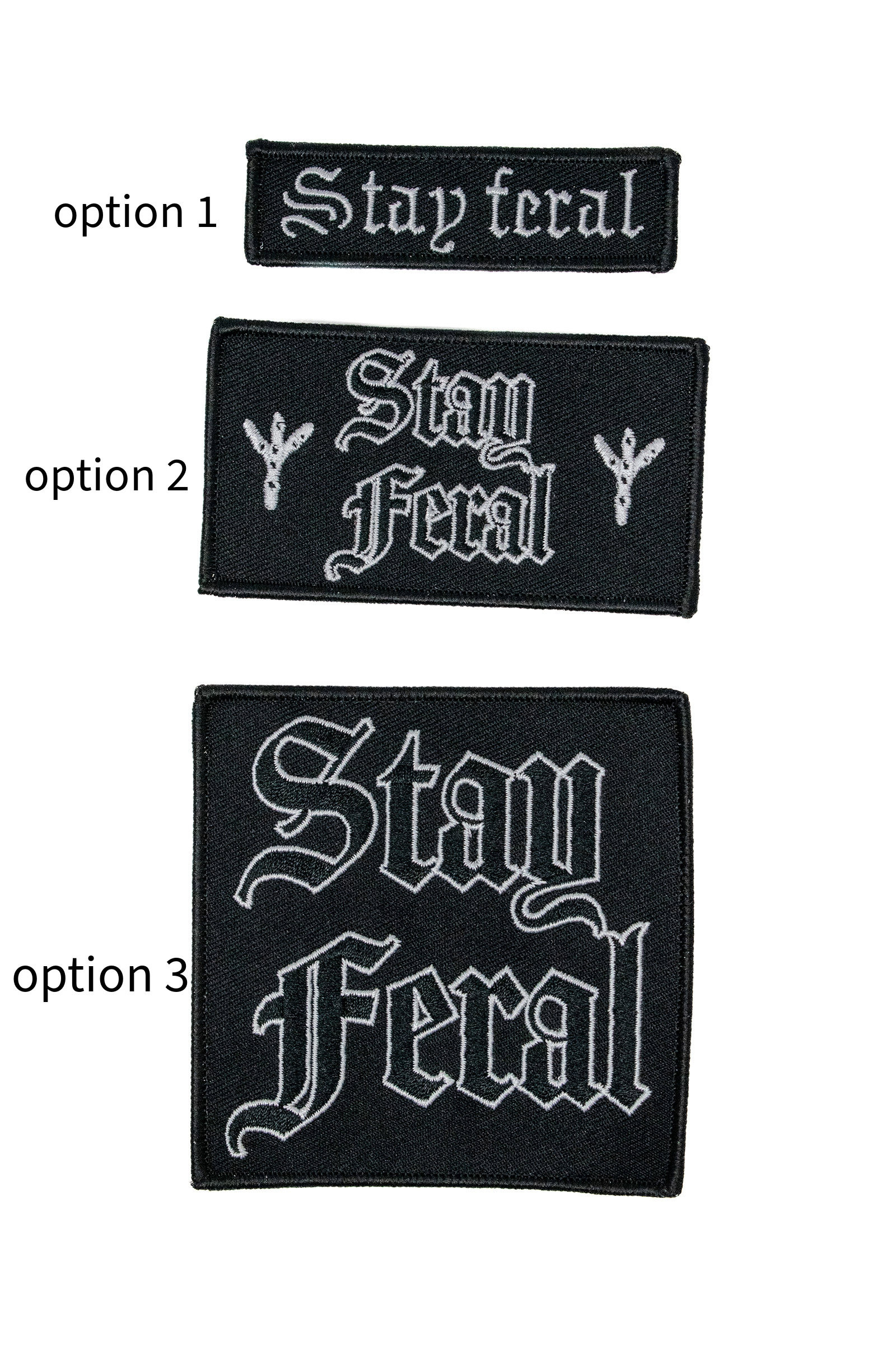 Stay feral iron/sew on patch