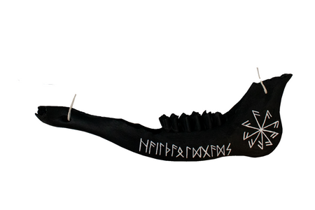 blackened elk jawbone hanger