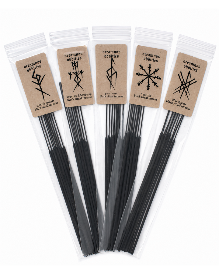 Black ritual bindrune incense