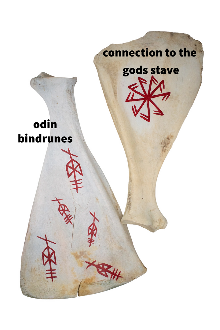 Hand Painted Elk Scapula Ritual Bone