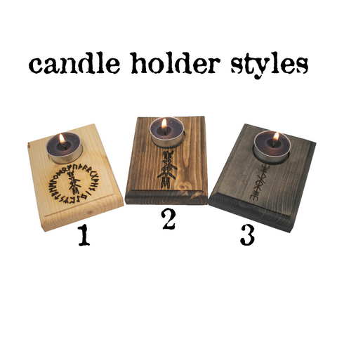 Image of Thor bindrune tealight candle holder