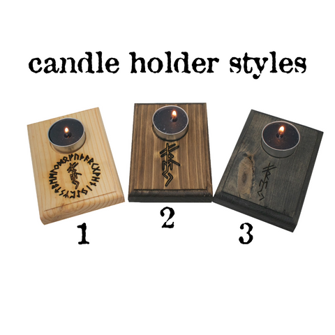 Image of Freya bindrune tealight candle holder