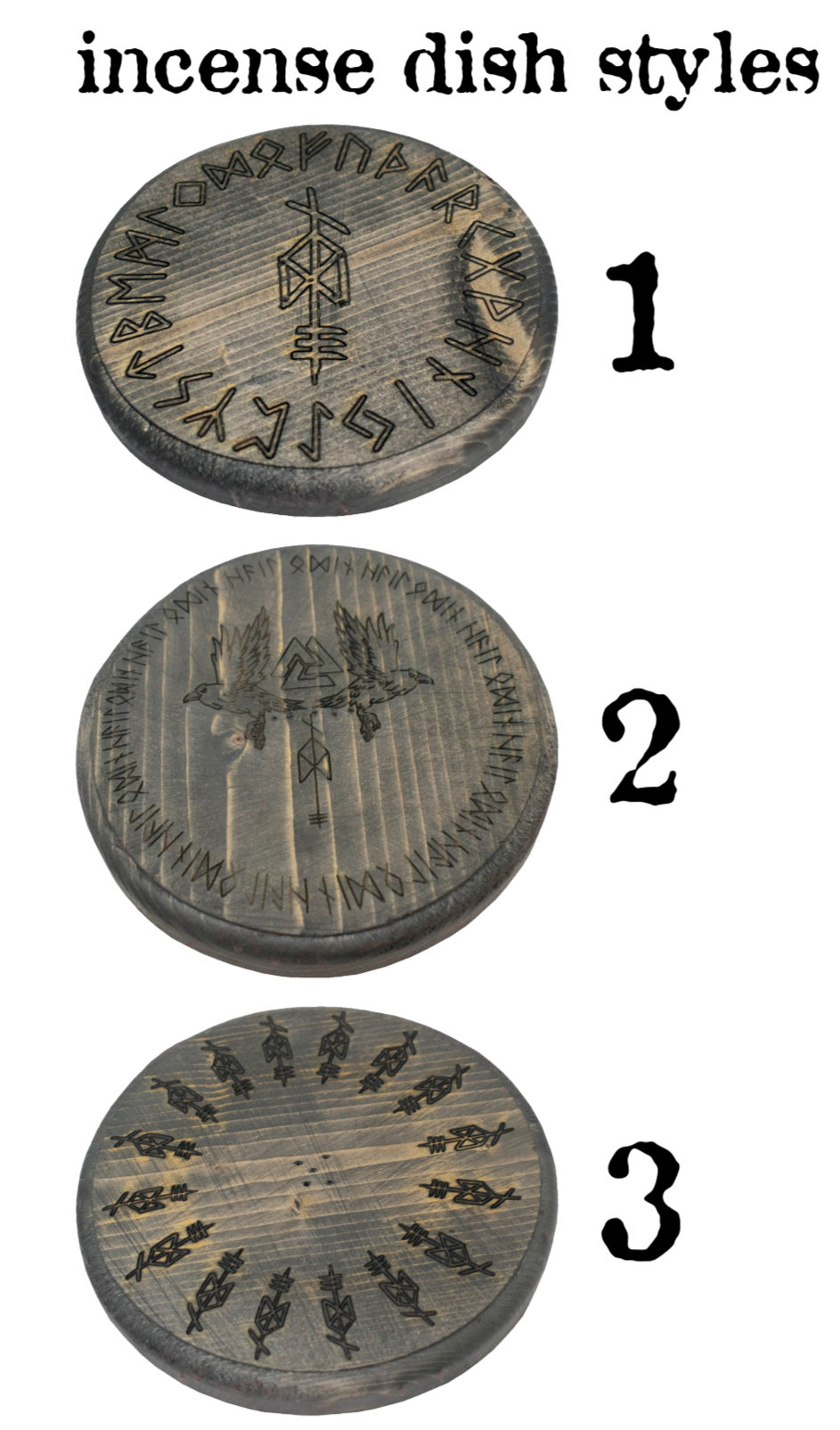Odin bindrune circle incense dish