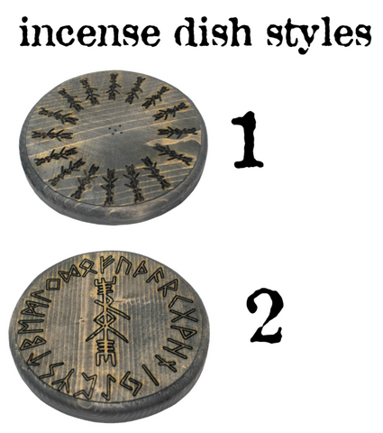 Image of Thor bindrune circle incense dish