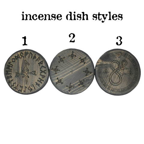 Image of loki bindrune circle incense dish