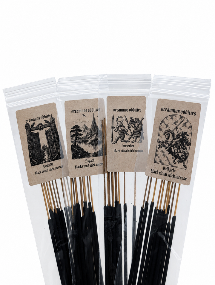 Black ritual bindrune incense