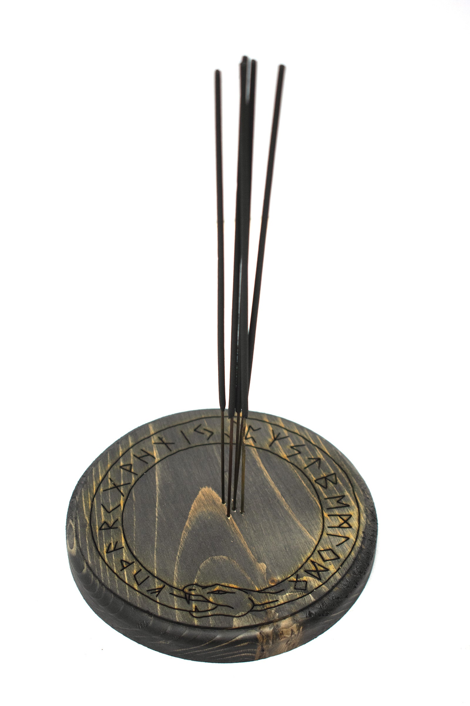 Runes & Jörmungandr circle incense dish