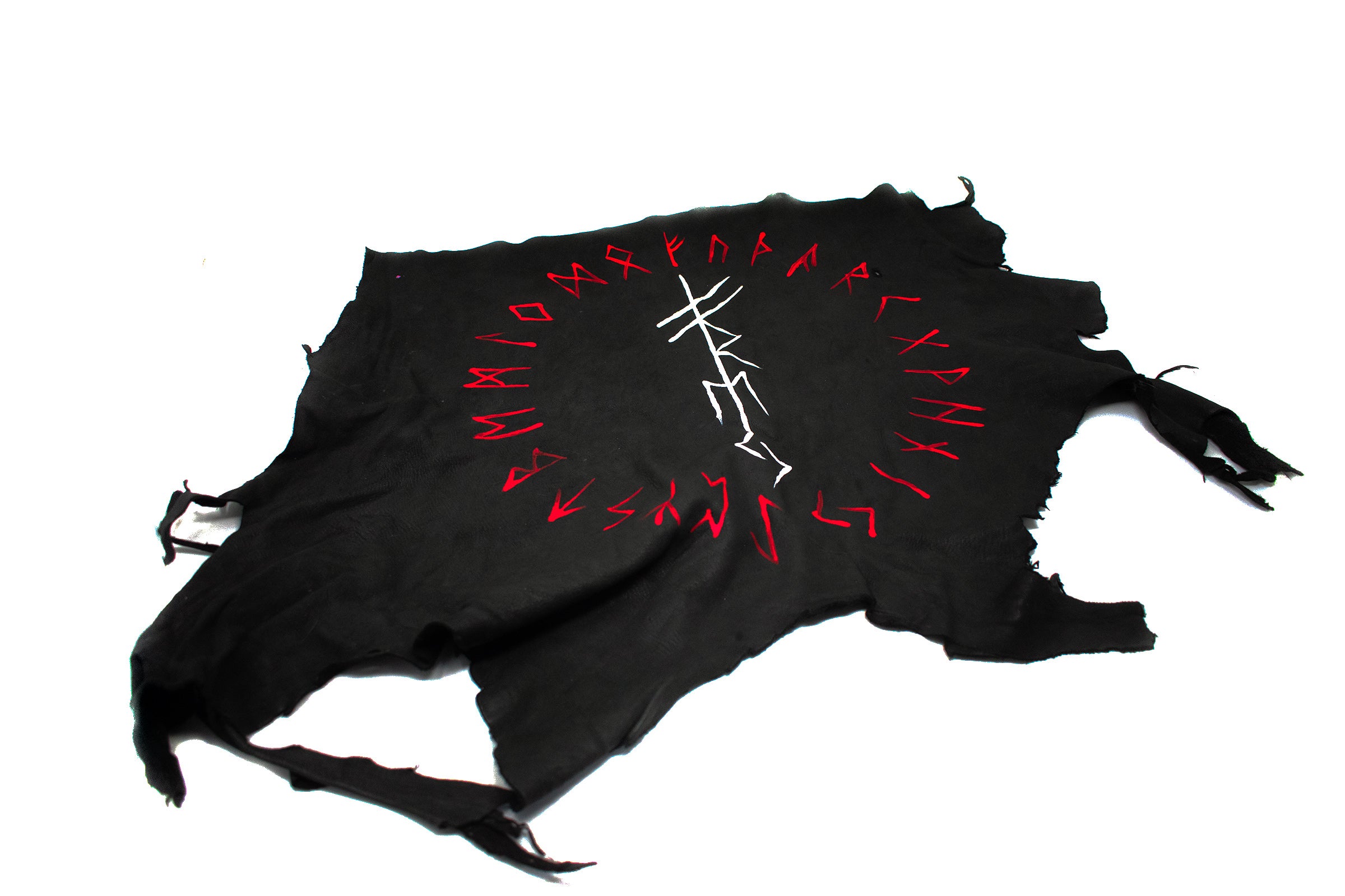 pagan altar cloth, norse altar cloth, freya altar cloth, viking altar cloth, asatru altar cloth, deer hide