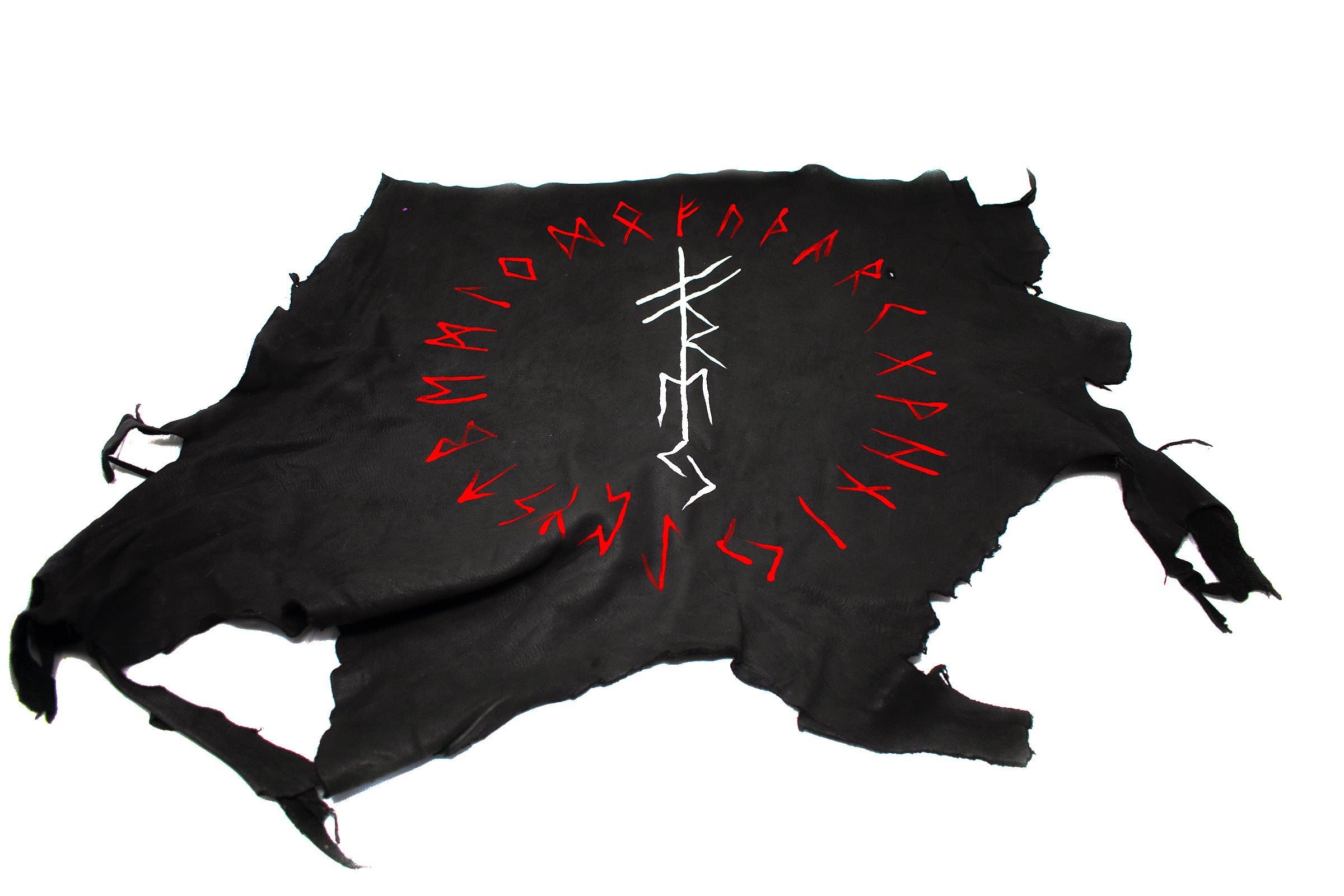 pagan altar cloth, norse altar cloth, freya altar cloth, viking altar cloth, asatru altar cloth, deer hide