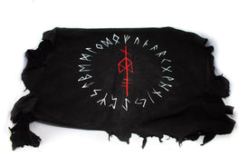 pagan altar cloth, norse altar cloth, odin altar cloth, viking altar cloth, asatru altar cloth, deer hide