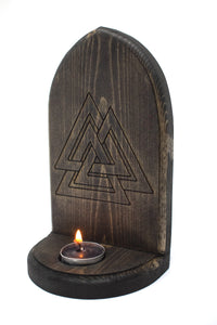 pagan altar, witch altar, rune altar, viking altar, nordic altar, valknut altar, odin altar