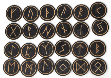 Circular Elder Futhark rune set