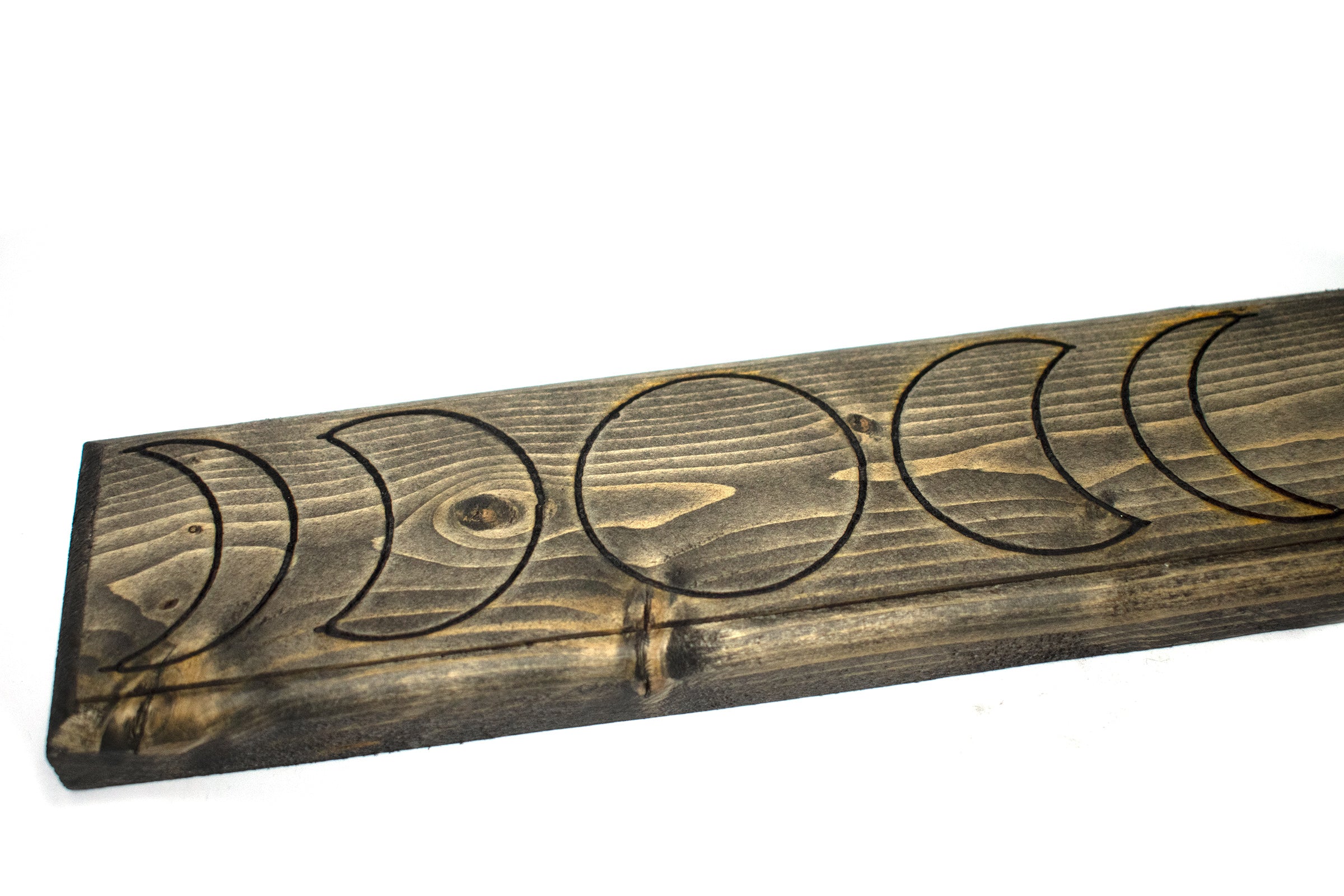 pagan incense dish, moon phase, moon phase incense dish, viking incense dish, wiccan incense dish, witchy incense dish, handmade incense dish