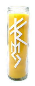 mystery norse god prayer candle - find your chosen deity