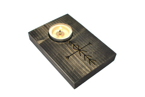 Image of Home protection bindrune tealight candle holder