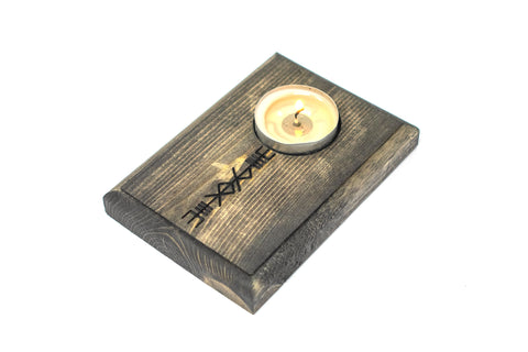 Image of Thor bindrune tealight candle holder