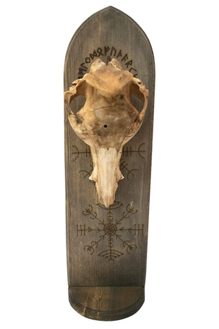 Image of Veldismagn/Helm Of Awe/Runes pig skull altar