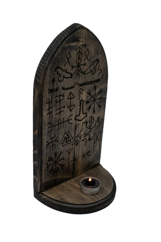 Image of Norse symbols altar